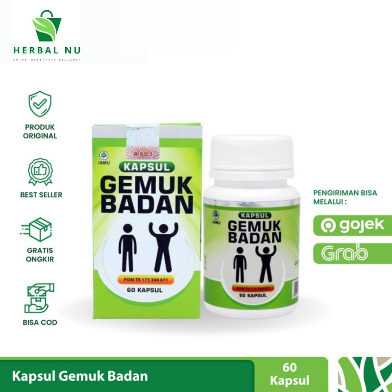 Gemuk Badan Penggemuk Badan GRIYA AN NUR Isi 60 Kapsul