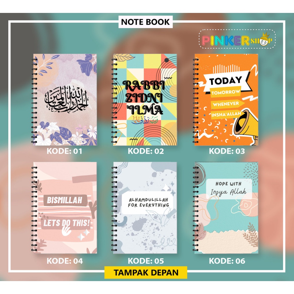 

(NS-004) BUKU TULIS NOTEBOOK ISLAMI SPIRAL POLOS/GARIS
