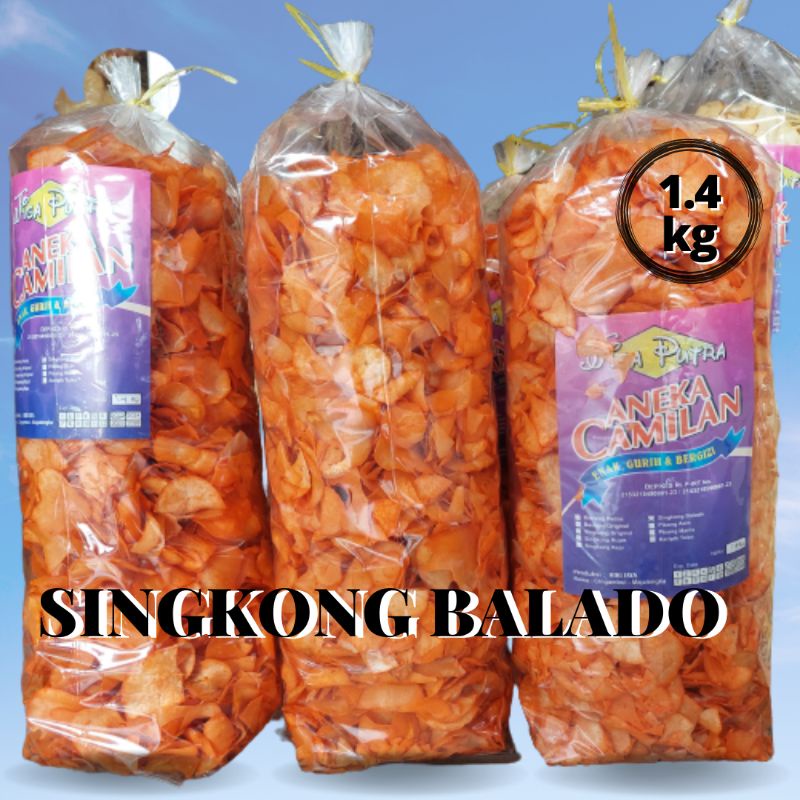 

1 BAL KRIPIK SINGKONG BALADO 1.5KG SNACK KILOAN MURAH ALMA.SNACK