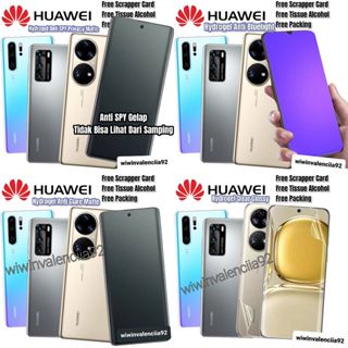 Hydrogel CUSTOM Huawei P50 P50 Pro P40 P40Pro Plus P30 Lite Hidrogel TPU Clear-Bening/Glossy/Bluelight Glosy/Blue Light Matte/Anti Glare-Minyak-Mate Doff/Anti SPY Privacy-TPU Film Lapisan Liquid Glass nano-Black-Hitam-Gelap/Full Cover Coveragel -NFC 5G 4G