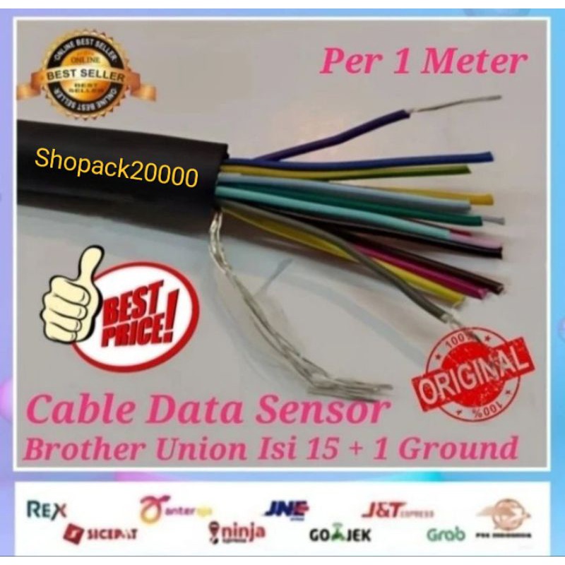 Cable Data Sensor Brother Union Isi 15C+Ground 24 AWG Per Meter Ori