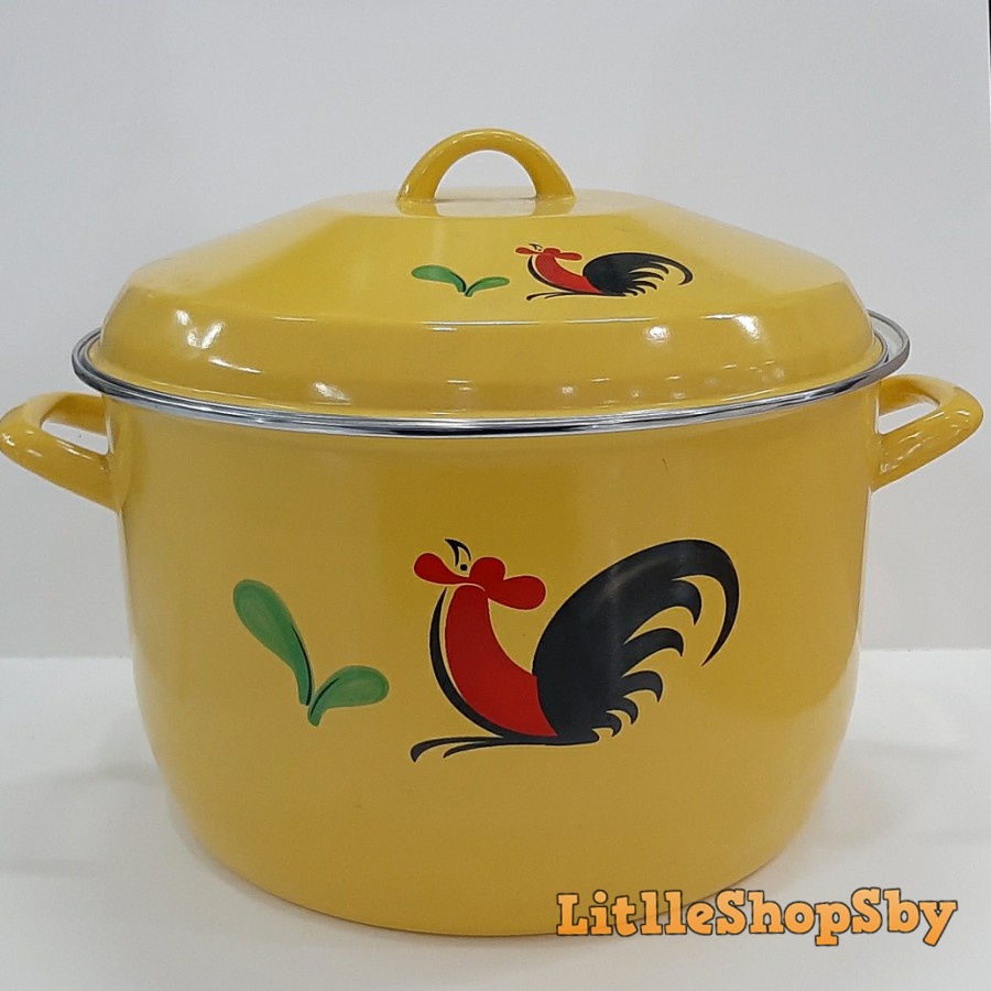 PANCI JUMBO BESAR ENAMEL 34CM KUNING AYAM JAGO