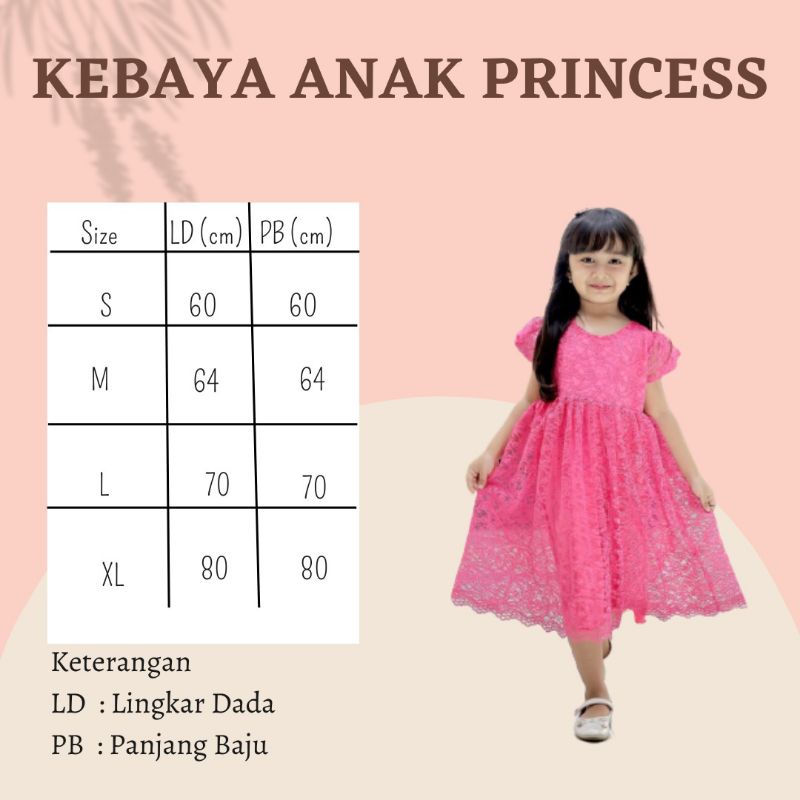 KEBAYA DRESS BRUKAT ANAK PRINCESS