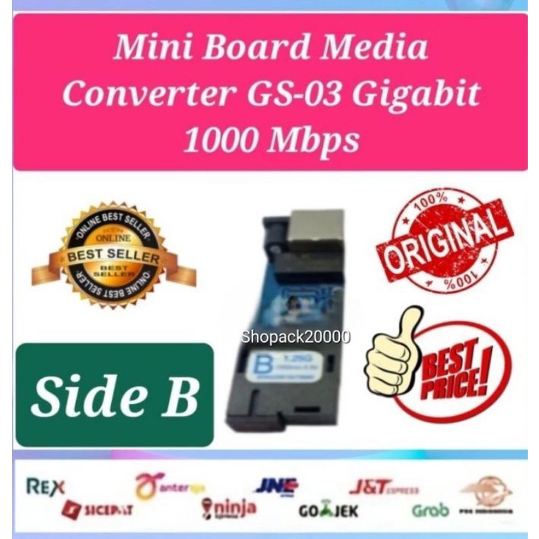 Mini Media Converter HTB GS-03 Gigabit Board Only 1 Port FO 1 Port LAN