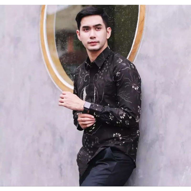 KEMEJA BATIK SLIMFIT PRIA||KEMEJA BATIK PRIA MODERN||KEMEJA BATIK PRIA LENGAN PANJANG||KEMEJA BATIK 