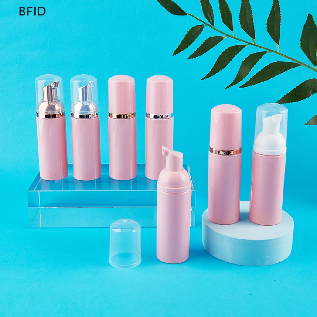 [BFID] Botol Pump Busa Plastik 50ml Pink Botol Kosmetik Pembersih Bulu Mata Wajah Kosong [ID]