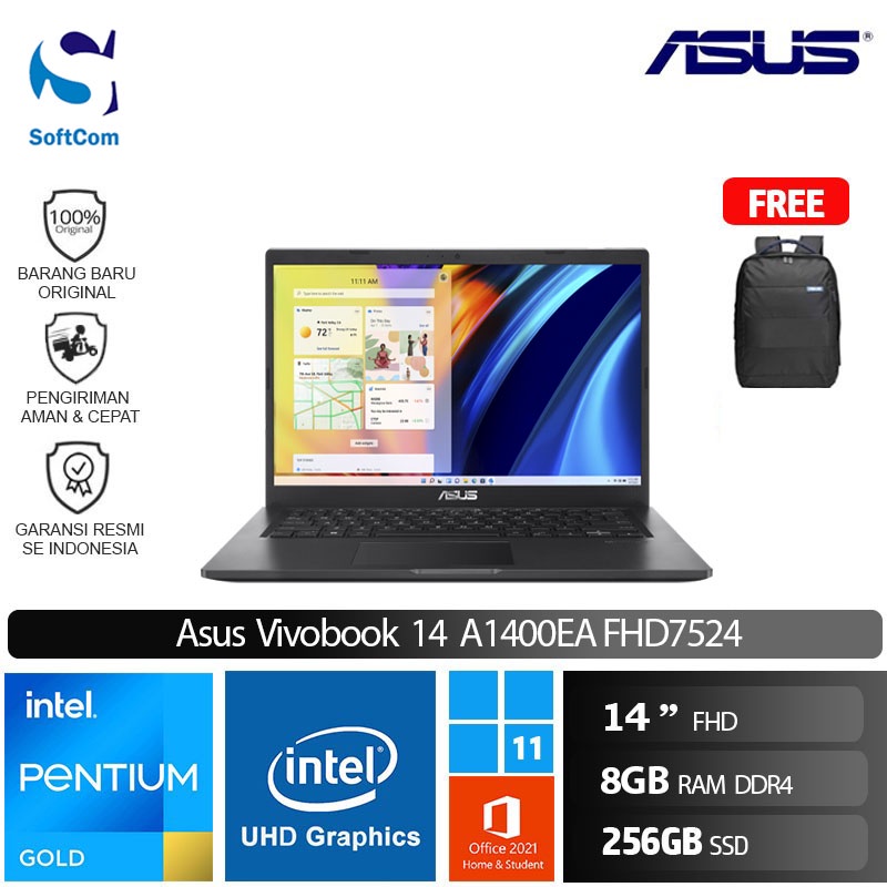 Jual Asus A1400ea Fhd7524 Pentium Gold 75058gb256gbw11ohs Vivobook 14 Shopee Indonesia 6018