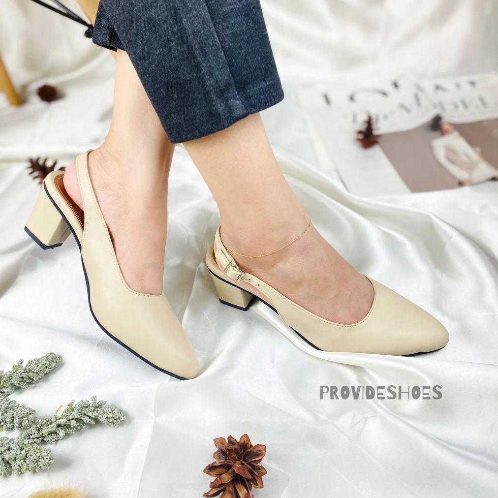 PS viona Sepatu Mules Heels Wanita  Slingback Heels sepatu pesta wanita sepatu kerja wanita Pantofel Sepatu Kantor Heels Wanita