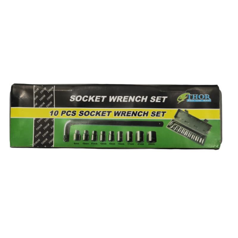 Kunci Sok Shock Set / Socket Wrench Set 10 pcs