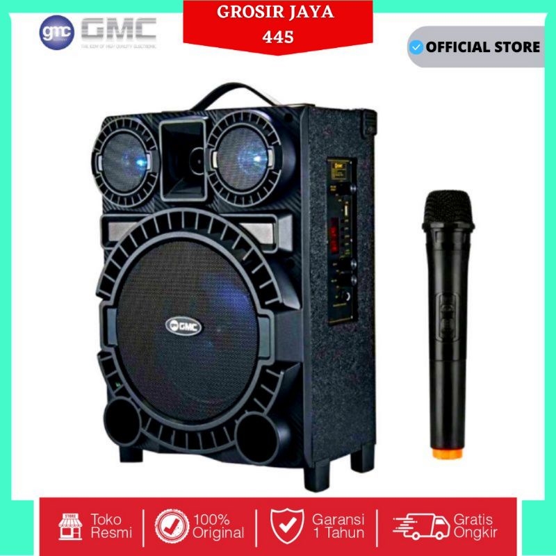 Speaker GMC 897S aktif portable 8 inch 8&quot; Bluethoot Meeting pengeras suara