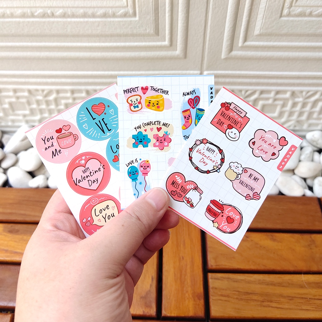 

Sticker stiker Valentine Valday love you together miss you READY STOK