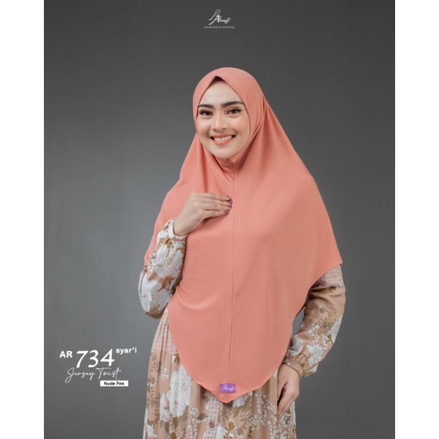 Hijab kerudung bergo syar'i tanpa pet arrafi || Hijab arrafi | AR 734 syar'i