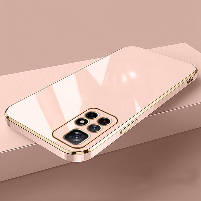 Case OPPO A17 A16K A16E A54 F11 Pro A96 A36 A76 A74 A95 F9 Pro Fashion Electroplated Square Plating Soft Silicone Case Baolongwish Ftd