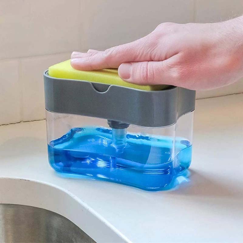 (Serba Serbi)Sponge Dispenser Holder Spons Tempat Sabun Cuci Piring Gelas / Pompa Busa Tempat Cuci Piring Termurah