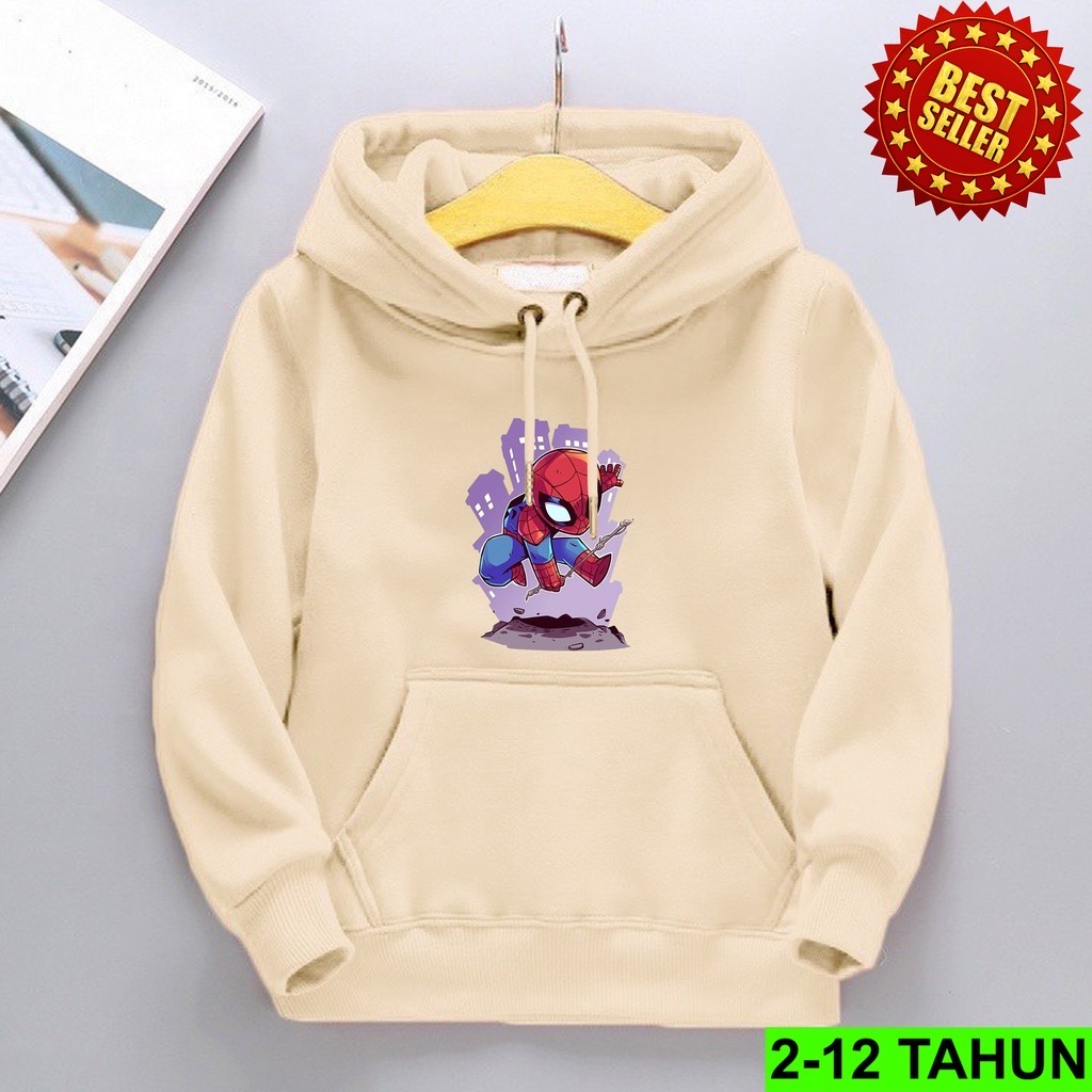 Jumper Hoodie Anak  SPYDER KIDs II Jaket Hoodie Anak Viral Bahan Fleece Sz M - XL ( Laki Laki &amp; Peremepuan )