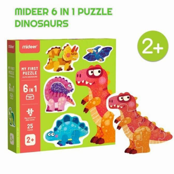 Mideer My First Puzzle Dinosaur Dino Mainan Edukatif Anak Jigsaw Toys Promo