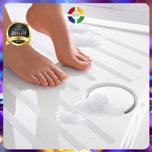 Stiker Anti Slip Kamar Mandi Shower 20x380mm 6 PCS Transparent COD