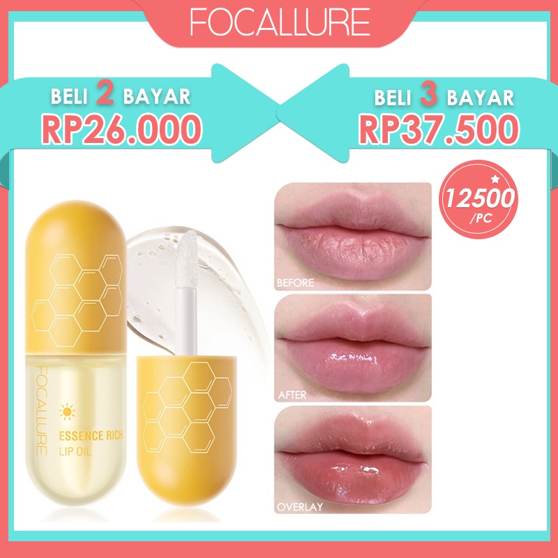 FOCALLURE Pure Natural Lip Oil Soften Moisturized Repaired Reduce Wrinkles Multi-uses Waterproof Lip care