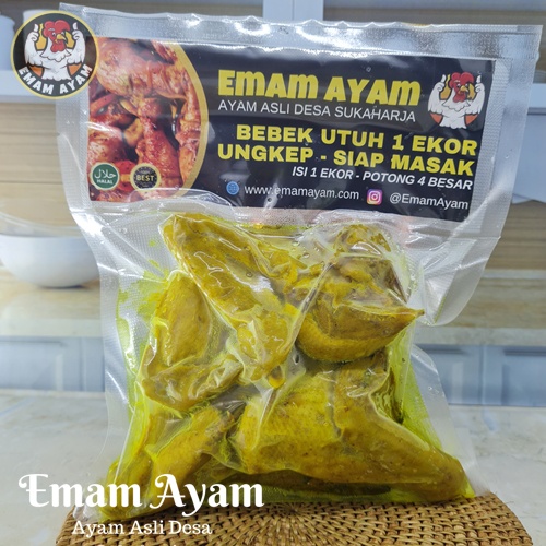 Emam Ayam - Bebek Ungkep 1/2 Ekor Utuh Bumbu Kuning Siap Masak Frozen Beku Premium Khas Desa Sukahar