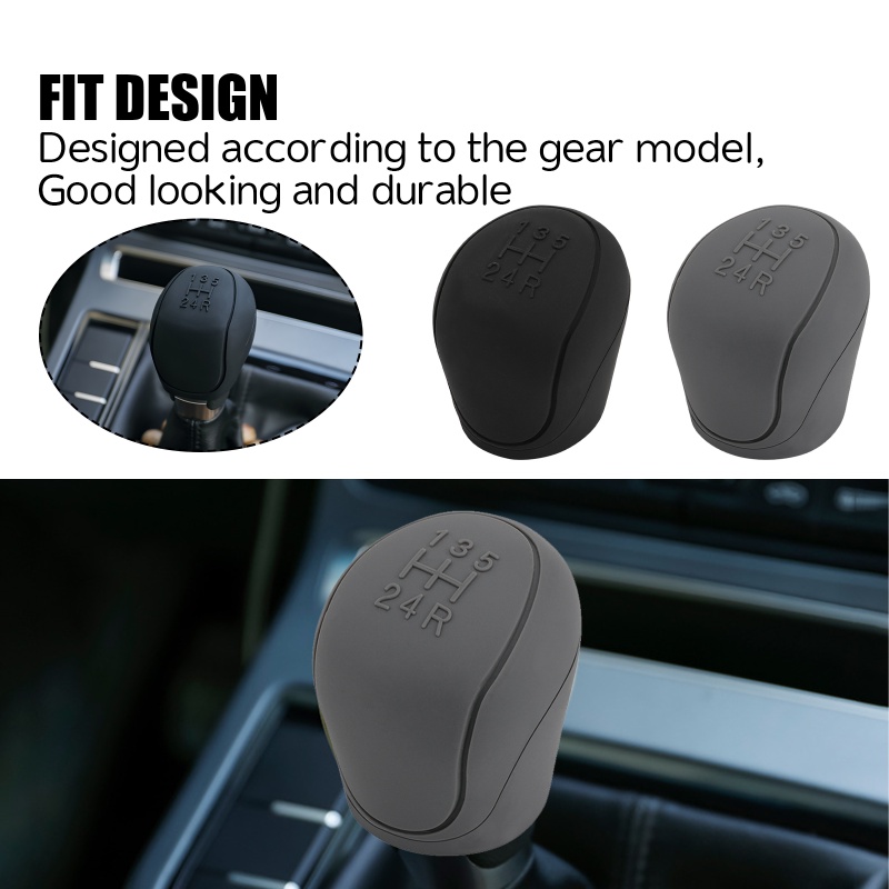 Universal Manual 6-speed Car Silicone Gear Shift Knob Cover Non Slip Grip Handle Sleeve Aksesoris Interior Mobil