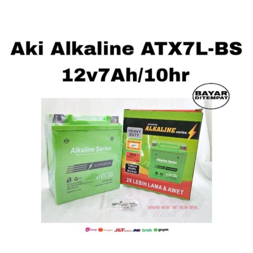 Unik Aki akki Alkalin Alkaline series ATX7L-BS 12V7Ah/10Hr for Kawasaki KLX Murah