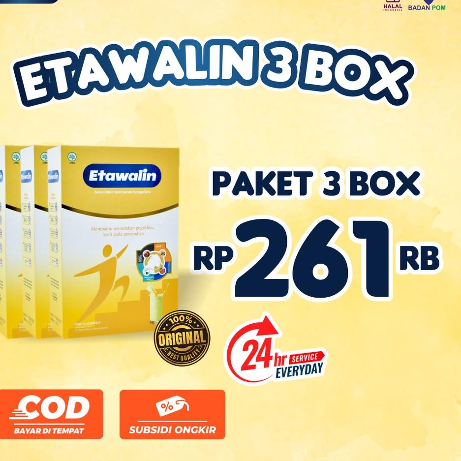 

Bagus!!!!!! ETAWALIN PAKET 3 BOX - Susu Kambing Etawa Susu Terapi Nyeri Sendi Terbaik Atasi Masalah Asam Urat Rematik Jaga Kepadatan dan Kesehatan Tulang Tulang