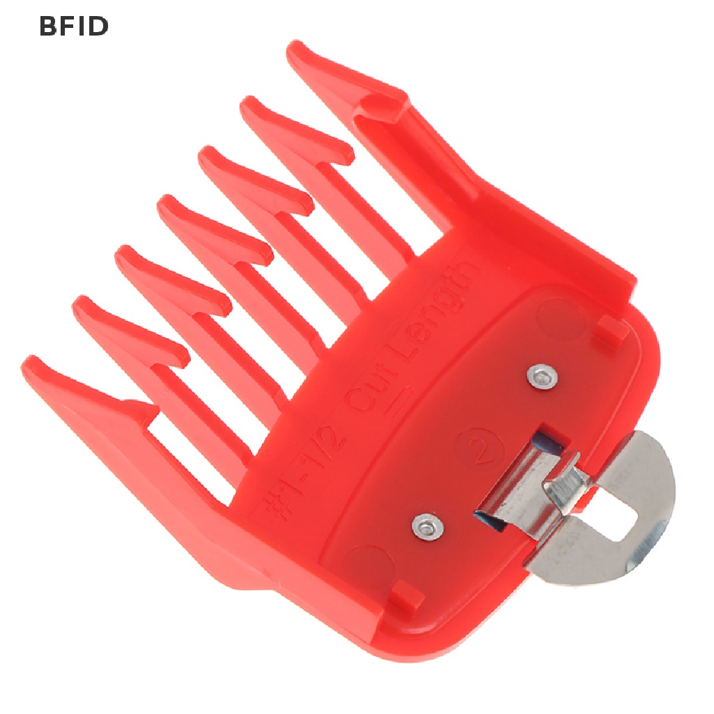 [BFID] 1.5+4.5mm Size Guide Comb Set Sisir Tempel Merah Dengan Penjepit Holder Metal [ID]