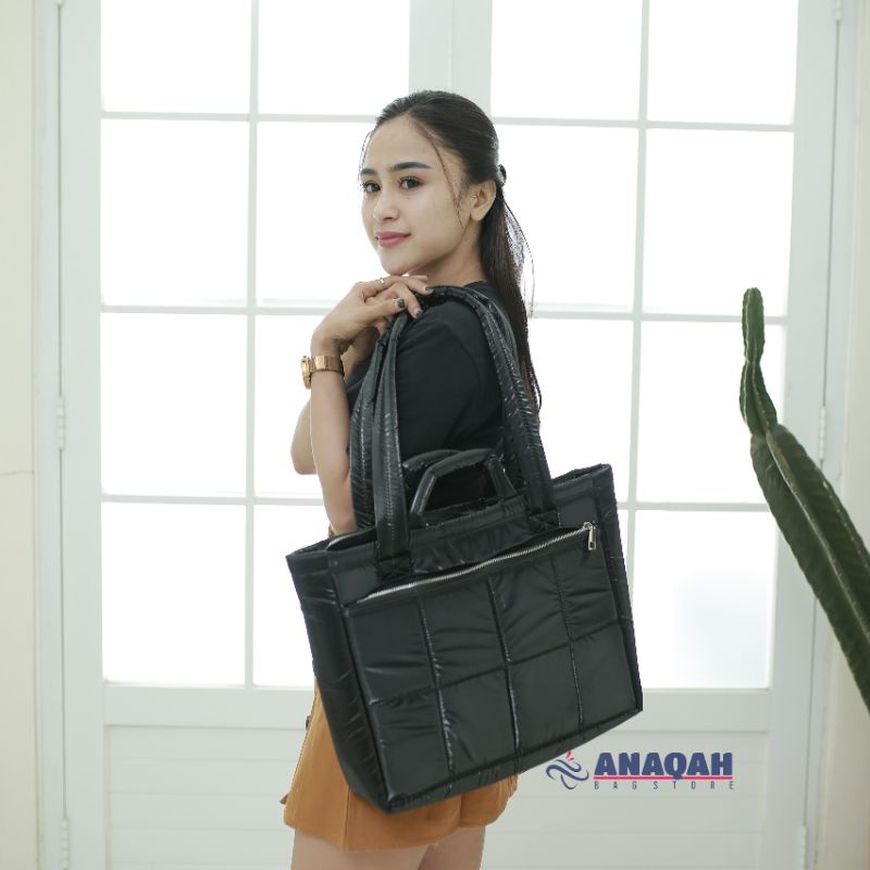 Tas Wanita Totebag Tas Laptop Wanita Handbag Puffy Bag