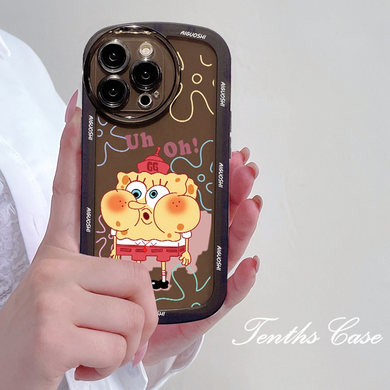 Redmi Note12 A1 10C 10A 10 9A 9C 9 9T Note 11s 10s 9s 11 10 9 8 Pro Xiaomi Poco X3 NFC X3Pro M3 X3 Mi 11T Pro Casing Handphone SpongeBob Lucu Soft Clear Cover