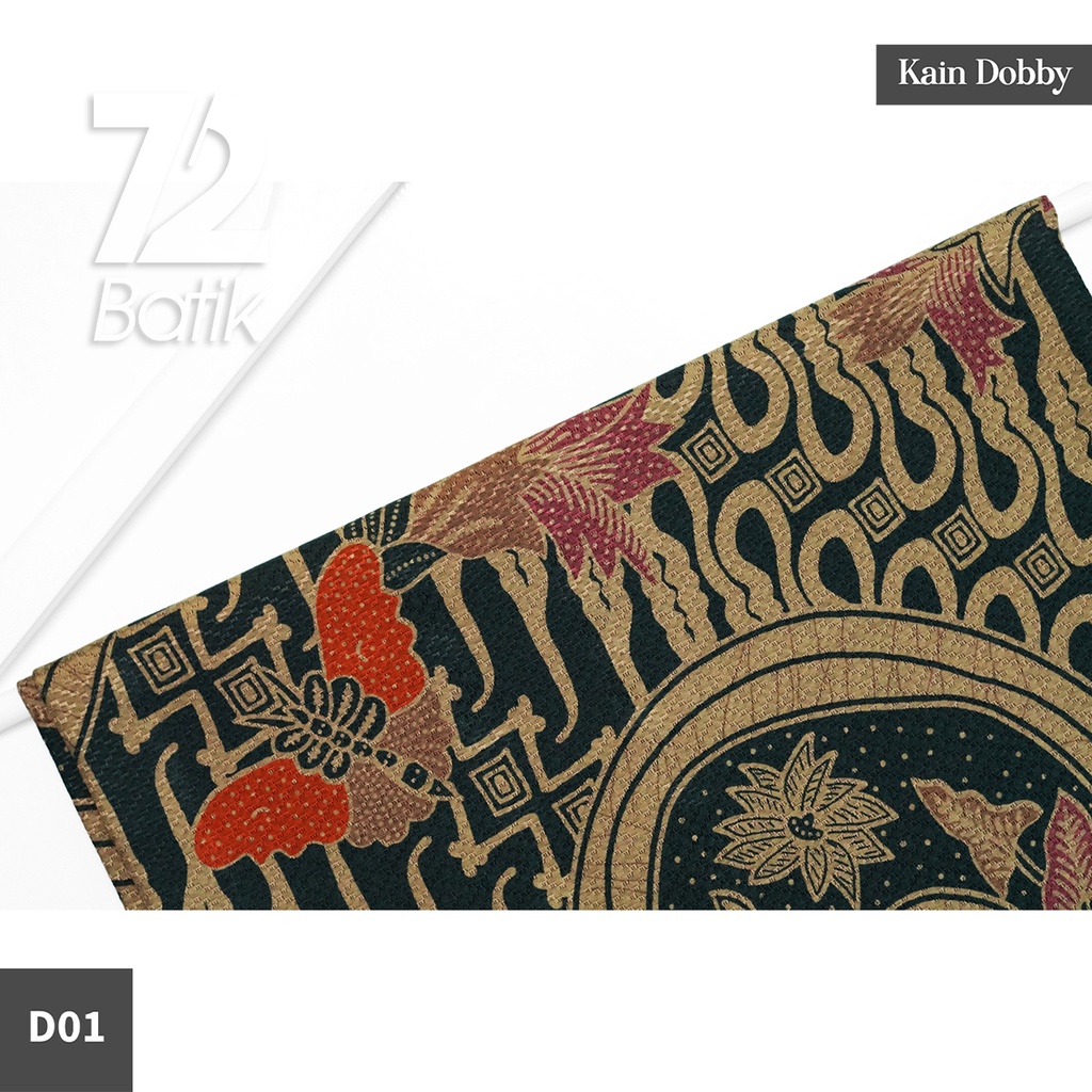 KAIN BATIK PREMIUM Dobby Motif Sungai Kupu Hitam 722772 Cap 72 Jarik Jarit Samping Kebat Panjang Batik Katun Modern Premium Bahan Seragam Batik Pernikahan Kantor Keluarga Murah Kamen Jadi Batik Bali Lembaran