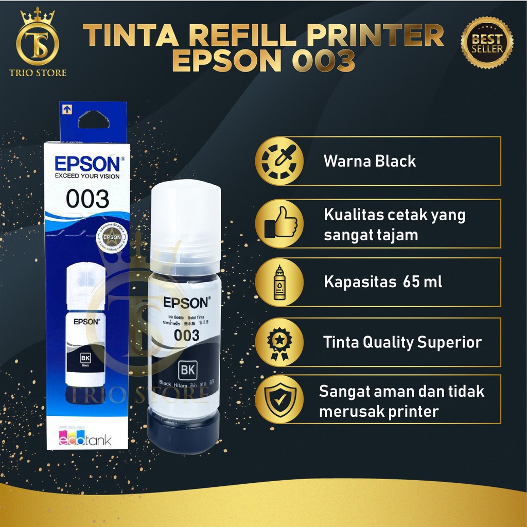 1 SET 4 PCS Tinta Epson 003 Premium For Printer L1110 L5190 L3150 L3110 L3100