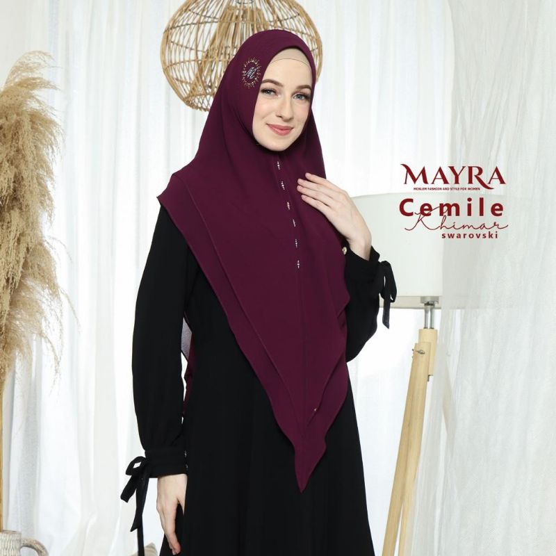 khimar CEMILE SWAROV MAYRA / koleksi khimar syari terbaru