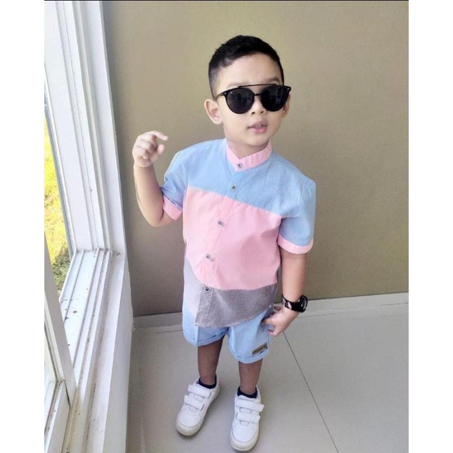 Setelan Kemeja Boy Blooms.id