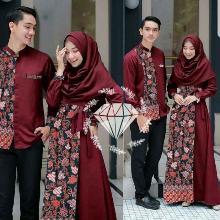 Baru CP SABIYA BATIK, COUPLE PASANGAN, KATUN PRADA MOSCREPE, GAMIS HIJAB MUSLIM, DRESS MAXY, 3 UKURA