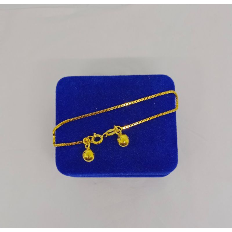 gelang itali +2bel/ gelang perak asli silver 925 lapis emas/ gelang fashion wanita impor