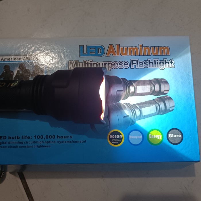 Penerangan Senter C8 Cahaya Kuning Swat Police 99000W Waterproof