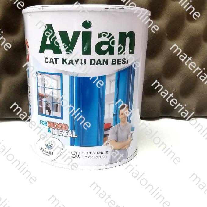 

12.12 ✨SALE✨ AVIAN Cat Minyak Kayu dan Besi Putih Hitam Gloss Doff 1Kg 1 Kg Kaleng Ready Mix Warna Tinting buruan
