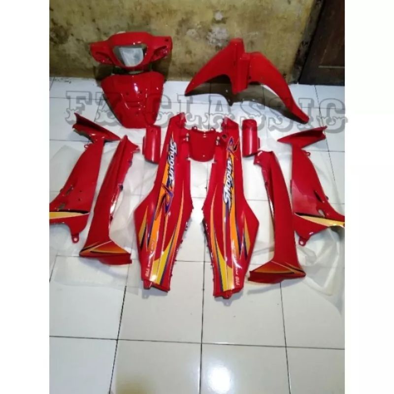 PAKET BODI HALUS SHOGUN 110R MERAH