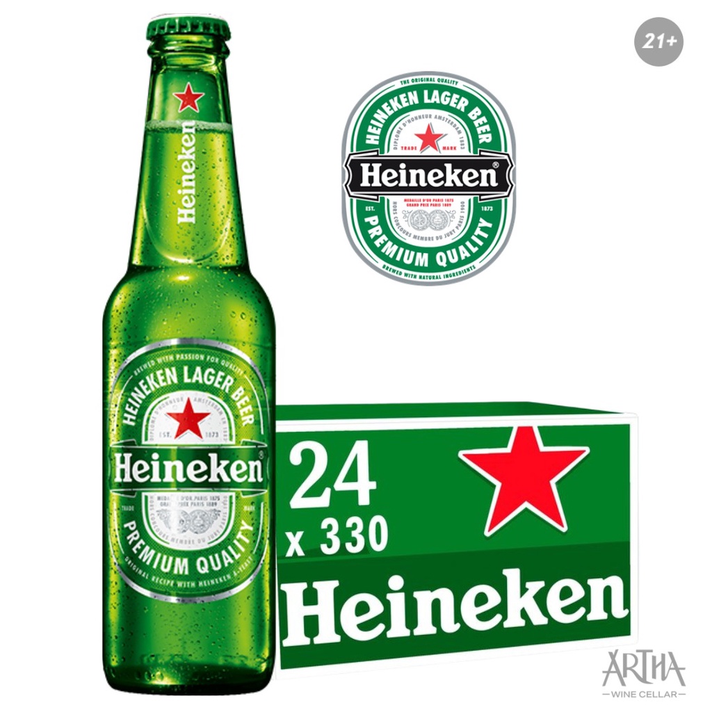 Jual Heineken Beer Lager Pint 330 Ml / Lokal Beer / 1 Karton Isi 24 ...