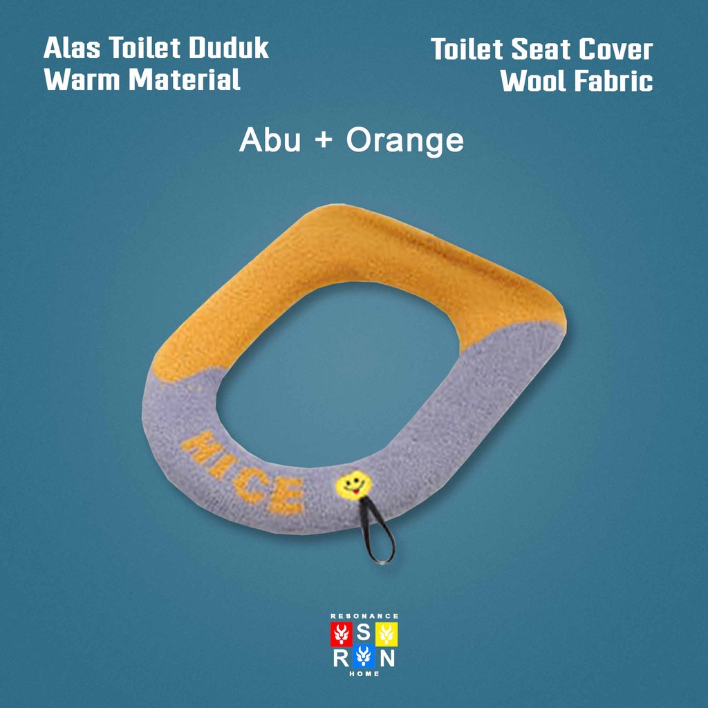 Toilet Seat Cover Wool / Alas Toilet Duduk Universal Dua Warna Resonance Home