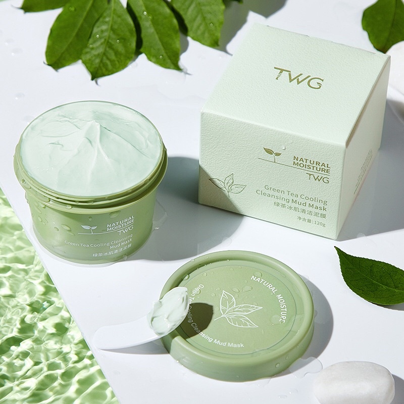 Masker Wajah Green Tea Clay Mud Mask Masker Wajah Komedo Dan Jerawat Ampuh Pembersih Pori-pori | TWG GREEN TEA CLAY MASK