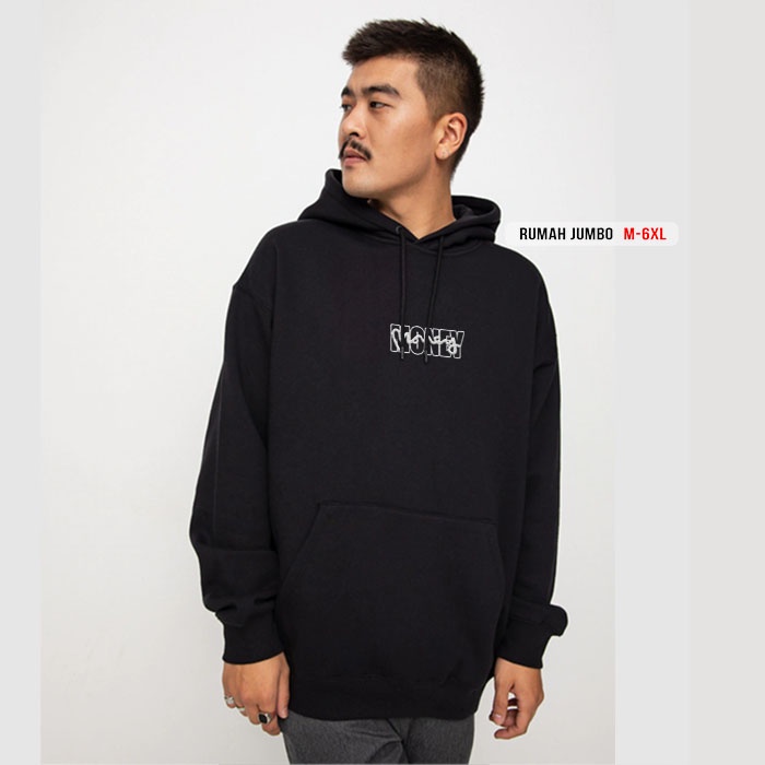 SWEATER HOODIE MONEY BLACK OVERSIZE M -6XL SWITER BIG SIZE