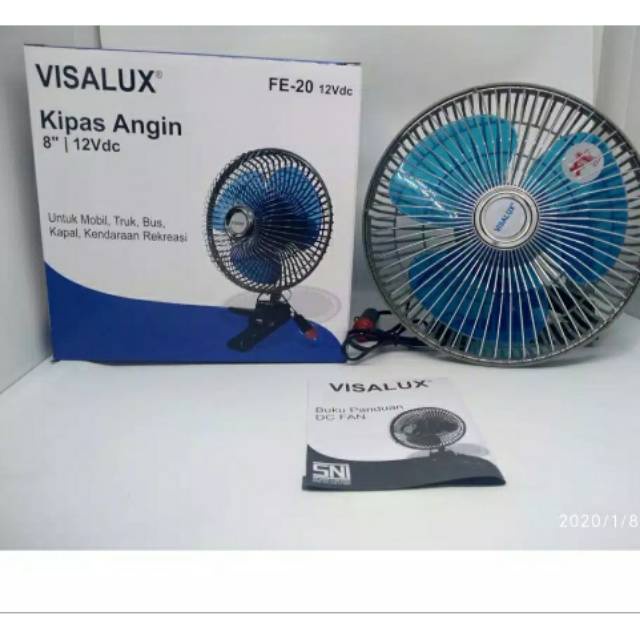 Kipas Angin Mobil 6 inch DC 12V 24V Kipas Angin Jepit Aki Mobil 6&quot; Kipas Angin DC Visalux Car Fan