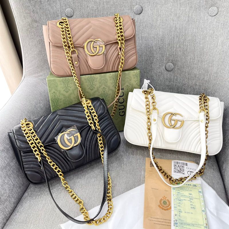 PROMO SALE Tas GC selempang bahu hitam putih beige nude