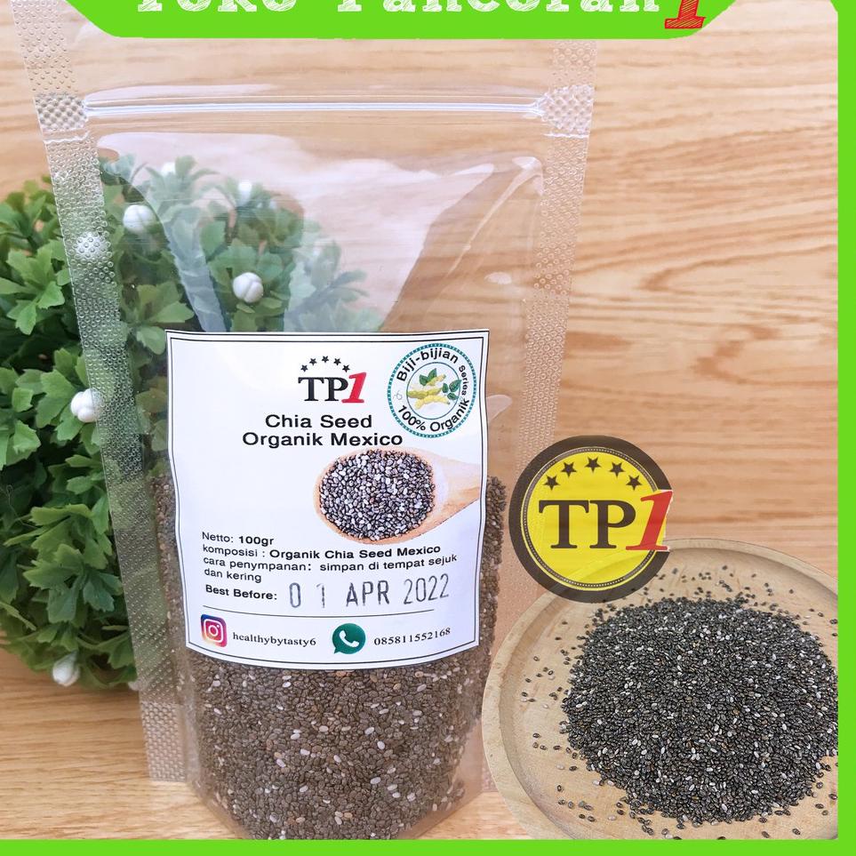 

Code2i2Hw Chia Seed /Organic Black Chia Seed 100gr / Chiaseed Hitam Organik PREMIUM