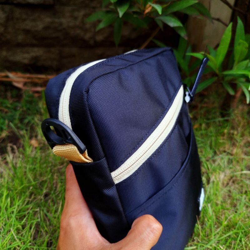 WaistBag Pria Original Bahan Guci Merk DM | Slingbag Pria Slim Minimalis