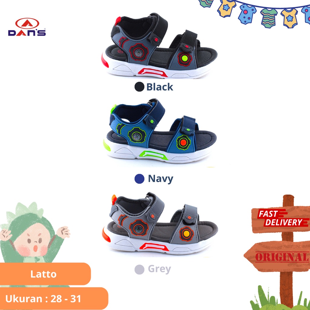 Sepatu Sandal Lampu Anak Dans Latto Original