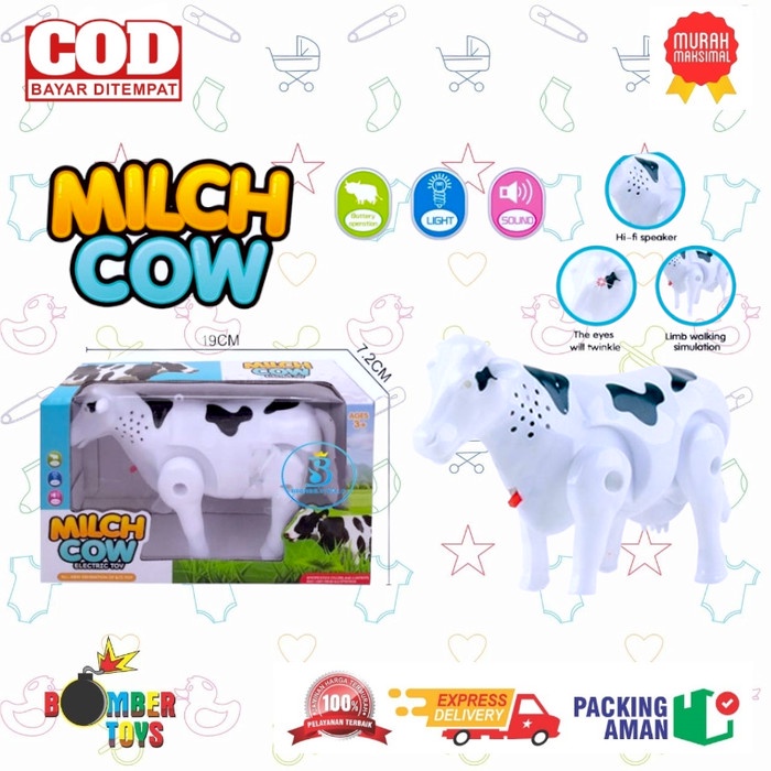 MAINAN ANAK SAPI ROBOT MUSIK ELECTRIC COW BERJALAN LUCU SNI MURAH ORI