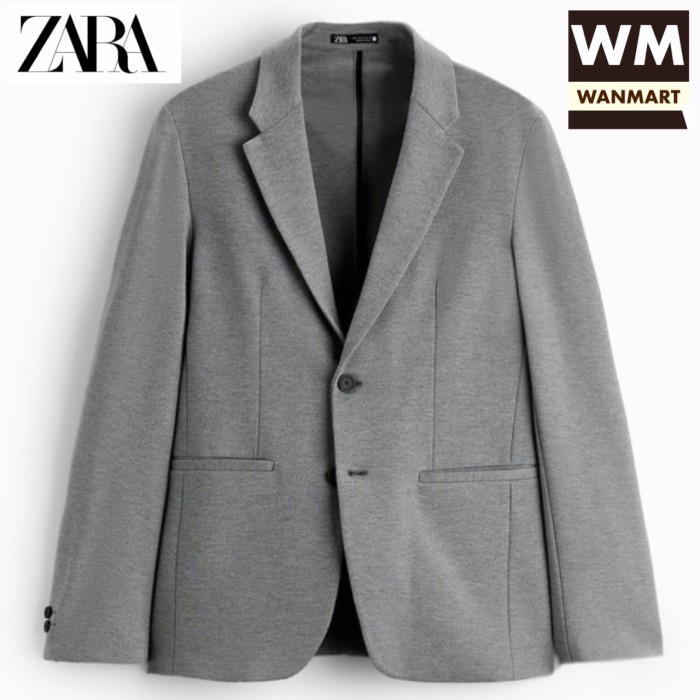 ZARA MEN BLAZER JAS PRIA LENGAN PANJANG GRAY
