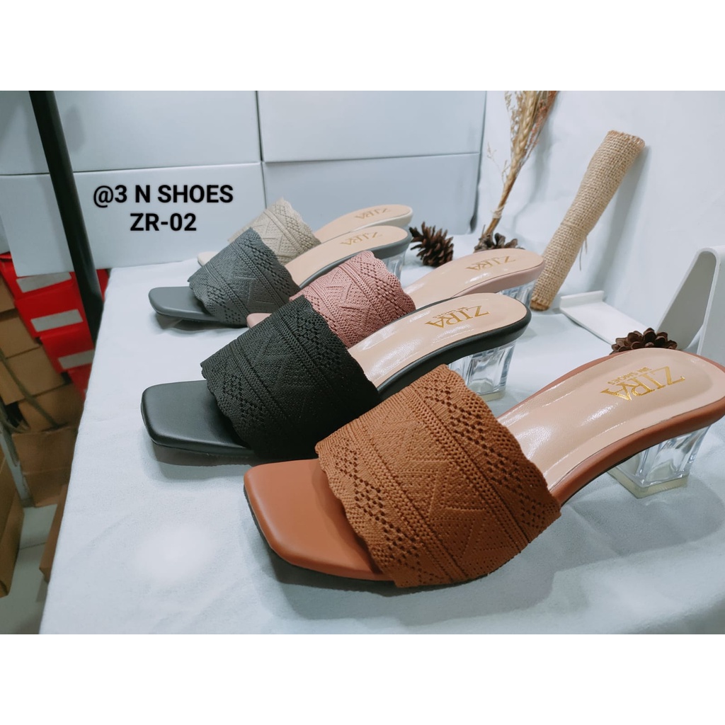 Sendal Heels Rajut Hak Kaca 5cm Terbaru Sandal buat Kondangan Wanita Kekinian  Hills Prempuan Sandal Real Pictt Sandal Pesta Sandal Cewek Dewasa Sandal hak kaca terbaru termurah ZR 02